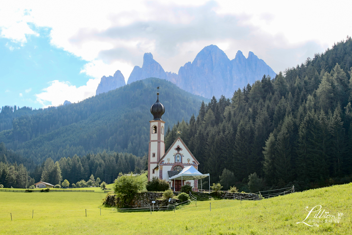 義大利推薦景點, dolomiti, 多洛米蒂, 多羅米提, 富內斯山谷, Val di Funes, Chiesa san Giovanni Funes, Kirche St. Johann in Ranui, Church of St. John, 多洛米蒂景點推薦, 富內斯景點推薦, dolomiti景點推薦, Val di Funes景點推薦, 多洛米蒂教堂推薦