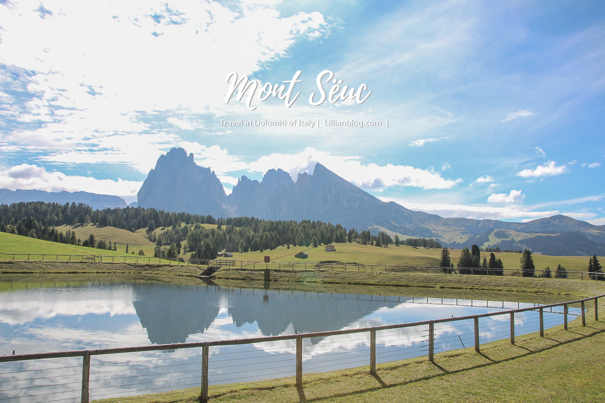 Alpe di Siusi,Funivie Ortisei – Alpe di Siusi,Gruppo del Sassolungo山峰,Langkofel group,Mont Sëuc,Ortisei停車場,Ortisei自駕,Schlern,Seilbahnen St.Ulrich,Seiser Alm纜車,Sonne Chairlift,South Tyrol,Val Gardena山谷,南提洛爾,多洛米蒂,多洛米蒂Dolomiti,多洛米蒂纜車,多洛米蒂自由行,多羅米提,施勒恩峰,義大利世界遺產,義大利推薦景點,義大利自助旅行,義大利阿爾卑斯山 @莉莉安小貴婦旅行札記