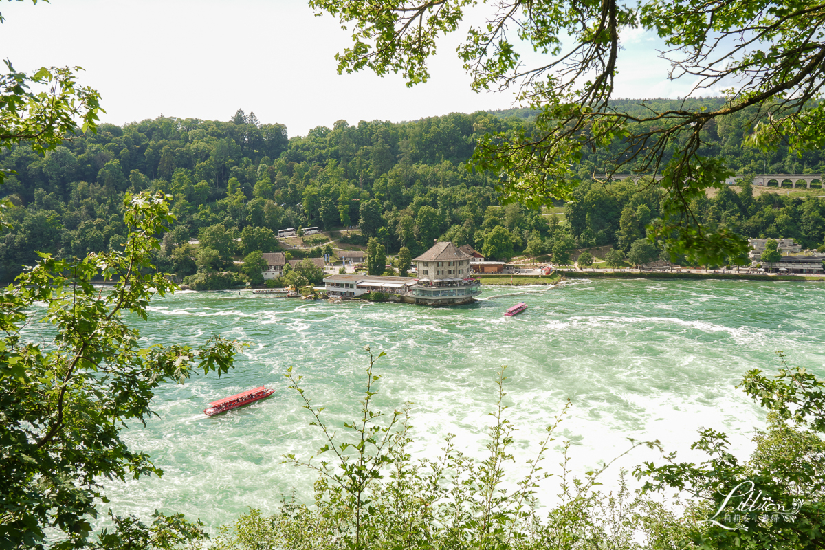 瑞士景點推薦, 瑞士自由行, 萊茵瀑布, Rheinfall, 瑞士景點, 沙夫豪森, 歐洲流量最大瀑布, 萊茵瀑布攻略, 勞芬城堡, 觀賞攻略, 觀賞點, 交通, 門票, 遊船, 瑞士必去