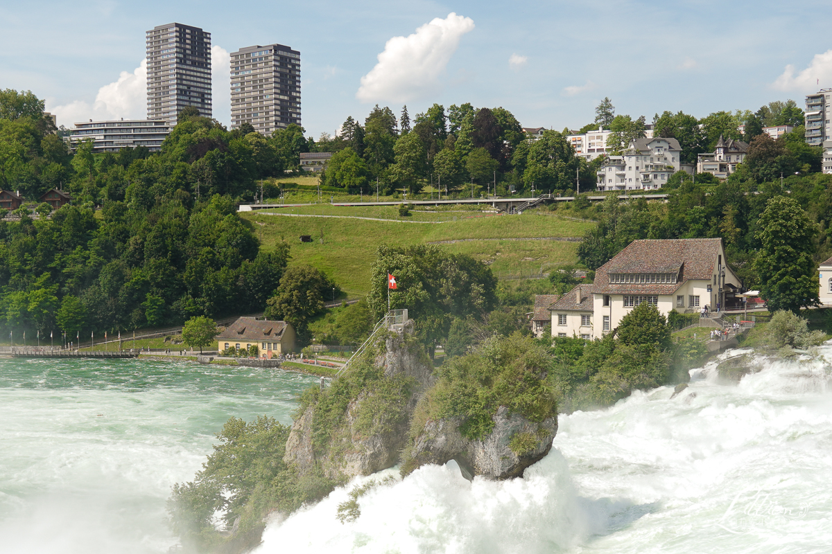瑞士景點推薦, 瑞士自由行, 萊茵瀑布, Rheinfall, 瑞士景點, 沙夫豪森, 歐洲流量最大瀑布, 萊茵瀑布攻略, 勞芬城堡, 觀賞攻略, 觀賞點, 交通, 門票, 遊船, 瑞士必去