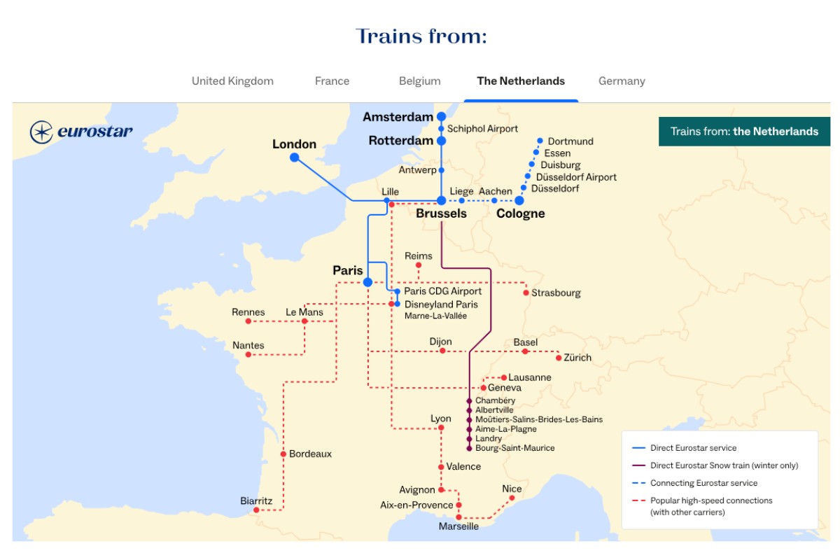 Eurostar, 歐洲之星官網, 歐洲之星, 歐洲之星路線圖, 歐洲之星訂票, 歐洲之星攻略, 歐洲之星早鳥票, Eurail Pass, 歐洲火車通行證