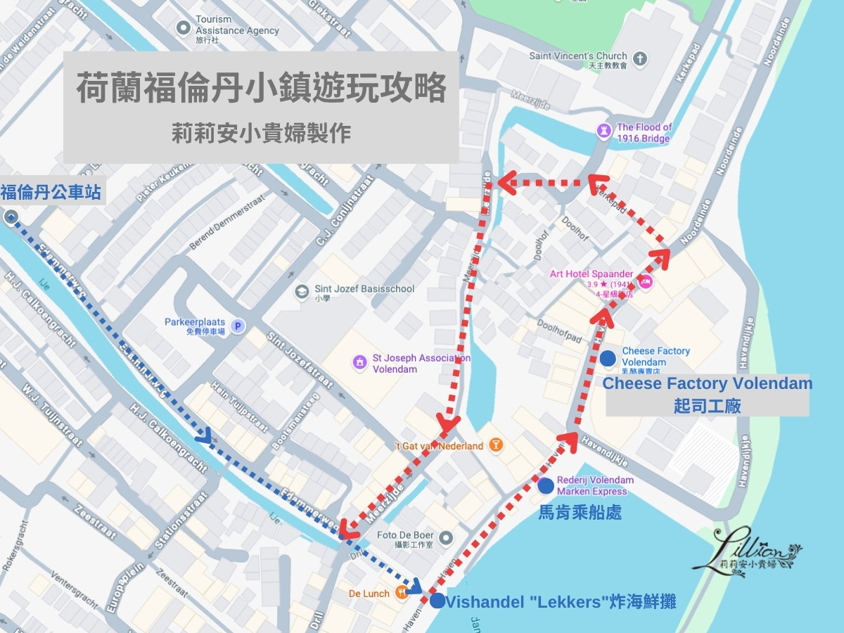 福倫丹, Volendam, 沃倫丹, 荷蘭自由行, 荷蘭景點推薦, 艾登, edam, 馬肯, Marken, 阿姆斯特丹一日遊, 北海漁村, 荷蘭景點, 阿姆斯特丹近郊, 美食, 交通, 2026
